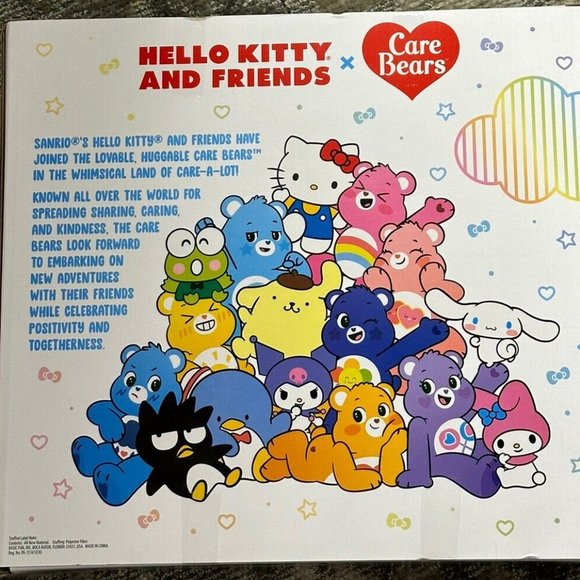 Hello Kitty x Care Bear Cheer Bear 9" Plush Collector Gift Set Limited Edition - Picture 5 of 5